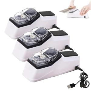 Besynersharp Pro, Electric Knife Sharpener, Multifunctional Double Sided USB Rechargeable Electric Knife Sharpener, 3s Fast Sharpening, Professional Tool for Kitchen Knives (3pcs)