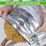 30Pcs Reusable Aluminum Foil Sealable Storage Bags, 2026 New Thicken Stand Up Foil Sealable Bags with Label and Zip Lock, Resealable Storage Bags for Vegetable Fruit Meat(S+M+L)