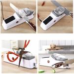 Besynersharp Pro, Electric Knife Sharpener, Multifunctional Double Sided USB Rechargeable Electric Knife Sharpener, 3s Fast Sharpening, Professional Tool for Kitchen Knives (3pcs)