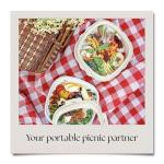 Crudités | Portable Snack Tray | Square 2-Pack | Sage Green | Reversible Stretch Lid Food Containers | BPA-Free, Freezer & Dishwasher Safe | Meal-Prep, Charcuterie, Salads, Picnic, Travel