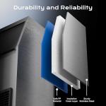 Coolake Commercial Ice Maker Machine 100lbs/24H Under Counter Ice Machine with 33lbs Ice Storage, 115V Air Cooled Stainless Steel Freestanding Ice Machine for Home Restaurant Outdoor