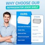 DA97-12650A Door Shelf Bin Basket for Samsung Refrigerator Door Shelf Right Side Replacement for Samsung RF260,RF261,RF263 Refrigerator Shelves Replaces DA63-07104A,2692337,AP5620330,PS4176653-2 PACK