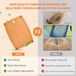 Barenthal Cutting Boards for Kitchen Dishwasher - 2PC Cutting Board Set Double-Sided with Non-Slip Feet and Juice Groove Composite Chopping Board for Kitchen Knife Friendly Cut Meat, Fruit,Vegetable