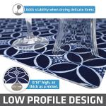 Drymate Jumbo XL Dish Drying Mat (19”x24”), Low-Profile, Super Absorbent, Quick Dry Fabric, Waterproof & Slip-Resistant, for Kitchen Counter, Trimmable, Easy to Clean (USA Made)(Indigo)