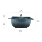 Amazon Basics Cast Iron Dutch Oven Pot with Lid, Enameled, Round, Dual Handles, Heavy-Duty, Medium, 6-Quart, Gray