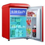Galanz GLR25MRDR10 Retro Compact Refrigerator, Mini Fridge with Single Doors, Adjustable Mechanical Thermostat with Chiller, Red, 2.5 Cu Ft