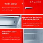 Galanz GLR25MRDR10 Retro Compact Refrigerator, Mini Fridge with Single Doors, Adjustable Mechanical Thermostat with Chiller, Red, 2.5 Cu Ft