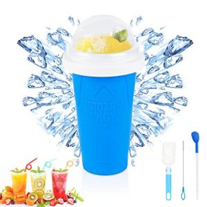 Slushie Maker Cup - Quick Frozen Magic Cup, Portable Double Layers Cool Slushee Maker For MilkShake, Juice, Ice Cream Make & More, Super Fun and Cool Stuff Gift For Kids, Friends & Family - Blue