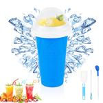 Slushie Maker Cup - Quick Frozen Magic Cup, Portable Double Layers Cool Slushee Maker For MilkShake, Juice, Ice Cream Make & More, Super Fun and Cool Stuff Gift For Kids, Friends & Family - Blue