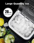 Totnz Countertop Ice Maker Machine, 26lbs in 24Hrs, 9 Ice Cubes Ready in 6 Mins, Auto-Cleaning Portable Ice Maker with Basket and Scoop, for Home/Kitchen/Camping/RV