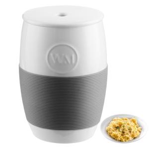 Non-Stick Ceramic Egg Cooker,Quick Scrambled Egg Maker with Silicone Sleeve for Easy Grip and Heat Protection,Microwave Egg Cooker Holds Up to 4 Eggs for Mug Cake, Muffin, Omelet