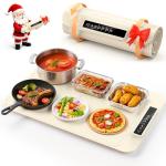 Warming Mat for Food – Electric Warming Tray with 4 Temp Settings & Timer, Portable Rollable Food Warming Mat for Countertop – Ideal Food Warmer for Buffets, Parties, Family Gatherings Use
