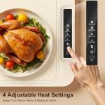 Warming Mat for Food – Electric Warming Tray with 4 Temp Settings & Timer, Portable Rollable Food Warming Mat for Countertop – Ideal Food Warmer for Buffets, Parties, Family Gatherings Use