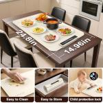 Warming Mat for Food – Electric Warming Tray with 4 Temp Settings & Timer, Portable Rollable Food Warming Mat for Countertop – Ideal Food Warmer for Buffets, Parties, Family Gatherings Use