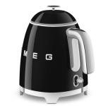 SMEG Mini 50's Retro Style 3 Cup Electric Kettle with Double Wall Anti Slip Base and Water Level Indicator (Black)