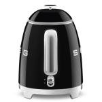 SMEG Mini 50's Retro Style 3 Cup Electric Kettle with Double Wall Anti Slip Base and Water Level Indicator (Black)