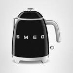 SMEG Mini 50's Retro Style 3 Cup Electric Kettle with Double Wall Anti Slip Base and Water Level Indicator (Black)