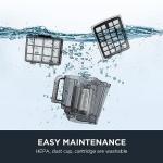 Eureka Bagless Canister Vacuum Cleaner, Lightweight Vac for Carpets and Hard Floors, Silver with Black, NEN180