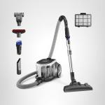 Eureka Bagless Canister Vacuum Cleaner, Lightweight Vac for Carpets and Hard Floors, Silver with Black, NEN180