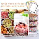 At Home Rolled Ice Cream Maker Kit, Instant Freeze Plate with 2 Scrapers,DIY Stainless Steel Ice Cream Makers Tray for Fun Freezer Desserts (White)