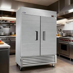 Doracome Commercial refrigerator, stainless steel ETL approved upright refrigerator storage (refrigerated/frozen) ﻿ (49 Cu.ft（33~40℉）)