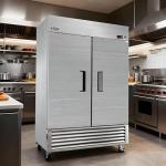 Doracome Commercial refrigerator, stainless steel ETL approved upright refrigerator storage (refrigerated/frozen) ﻿ (49 Cu.ft（33~40℉）)