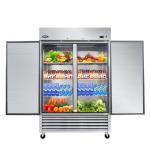 Doracome Commercial refrigerator, stainless steel ETL approved upright refrigerator storage (refrigerated/frozen) ﻿ (49 Cu.ft（33~40℉）)