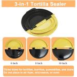 Tortilla Sealer Crimper |Tortilla Maker -For 6-10“Tortillas| 3 in 1 Crumpet Tortilla Sealer Adjustable |Quesadilla Crimpe |Flip Wrap Taco Maker| Burrito Maker Quesadilla Press| Tortilla Press Maker