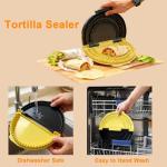 Tortilla Sealer Crimper |Tortilla Maker -For 6-10“Tortillas| 3 in 1 Crumpet Tortilla Sealer Adjustable |Quesadilla Crimpe |Flip Wrap Taco Maker| Burrito Maker Quesadilla Press| Tortilla Press Maker