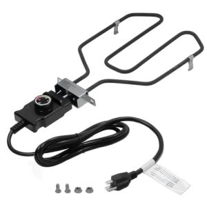 Upgrade 1650W Electric Smoker Heating Element with Adjustable Thermostat Controller, Universal Replacement Parts for Smoke Hollow, Charbroil, Dyna-Glo, Masterbuilt, Cuisinart etc Electric Smoker Grill