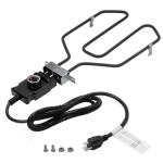 Upgrade 1650W Electric Smoker Heating Element with Adjustable Thermostat Controller, Universal Replacement Parts for Smoke Hollow, Charbroil, Dyna-Glo, Masterbuilt, Cuisinart etc Electric Smoker Grill