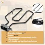 Upgrade 1650W Electric Smoker Heating Element with Adjustable Thermostat Controller, Universal Replacement Parts for Smoke Hollow, Charbroil, Dyna-Glo, Masterbuilt, Cuisinart etc Electric Smoker Grill