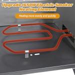 Upgrade 1650W Electric Smoker Heating Element with Adjustable Thermostat Controller, Universal Replacement Parts for Smoke Hollow, Charbroil, Dyna-Glo, Masterbuilt, Cuisinart etc Electric Smoker Grill