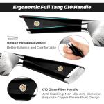 SHAN ZU Damascus Chef Knife 8 inch, 67-Layer High Carbon Steel Kitchen Knife Ultra Sharp Japanese Chef Knives, Professional Kitchen Utility Knives with G10 Ergonomic Handle/Gift Box