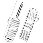 Cheese Grater Handheld: 4 in 1 Professional Stainless Steel Cheese Graters for Kitchen Grater/Peeler/Slicer - Cucumber Slicer for Cheese, Chocolate, Galic, Vegetable, Fruit, Kitchen Gadgets