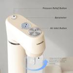 Sparkling Water Maker for Home, Soda Streaming Maker with 2 BPA free Bottles(1L + 0.5L) Carbonated Water Seltzer Fizzy Drink Machine, Compatible with Screw-in 60L CO2 Carbonator(NOT Included) (Cream)