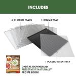 Excalibur Electric Food Dehydrator Select Series 6-Tray with Adjustable Temperature Control Includes Chrome Plated Drying Trays Stainless Steel Construction and Glass French Doors, 700-Watts, Black