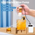 Portable USB Electric auto siphon Self Priming Beer Transfer Pump Kit,Food Grade Pump for Home Brew Beer,Wine, Beverages and Kombucha,bottling 2L/min No Mess Leak,6.5 Feet hose