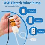 Portable USB Electric auto siphon Self Priming Beer Transfer Pump Kit,Food Grade Pump for Home Brew Beer,Wine, Beverages and Kombucha,bottling 2L/min No Mess Leak,6.5 Feet hose