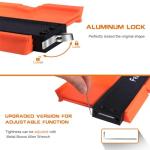 Contour Gauge (12+5 Inch) with Lock, Super Contour Duplicator Gauge Shape and Outline Tool Woodworking Tools Christmas Gifts for Men Dad Husband Him Tools for Men Construction Ruler Outline Angle Tool