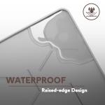 Garoopion Cat Mat for Litter Box, Large 34" X 22" Cat Litter Mat, Waterproof Silicone Pad for Floor, Gray