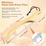 FTCIRA Bread Knife for Homemade Bread – 16" Walnut Bow Bread Cutter with Ultra-Sharp Serrated Stainless Steel Blade, Sourdough Bread Knife for Bagels, Baguettes, and Rustic Loaves - Wood Color