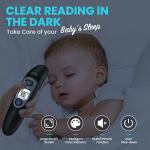Infrared Thermometer for Adults,Forehead and Ear Thermometer for Fever, Babies, Children, Adults, Indoor and Outdoor Use (Black)