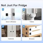 4 Pack Refrigerator Locks with Keys for Kids, Toddlers and Adults, Self Adhesive Child & Baby Proofing Fridge Latch for Double Door, French Door, Cabinets and Drawers, Oven, Windows (Patent)