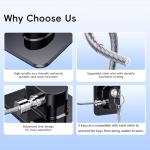 4 Pack Refrigerator Locks with Keys for Kids, Toddlers and Adults, Self Adhesive Child & Baby Proofing Fridge Latch for Double Door, French Door, Cabinets and Drawers, Oven, Windows (Patent)