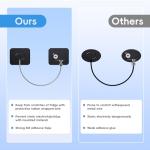 4 Pack Refrigerator Locks with Keys for Kids, Toddlers and Adults, Self Adhesive Child & Baby Proofing Fridge Latch for Double Door, French Door, Cabinets and Drawers, Oven, Windows (Patent)