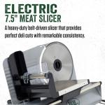 LEM Products 7 ½ Inch Electric Meat Slicer Machine with a Stainless Steel Serrated Blade