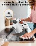 Steam Cleaner - Handheld Steam Cleaner with 12Pcs Accessories & Safety Lock, Pressurized Handheld Steam Cleaner for Home, Tile, Windows, Bathrooms, Kitchens, Grease, Car, Grey