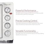 MegaChef 47 Quart Electric French Door Rotisserie Convection Counter Top Oven with Convection and Oven Lamp