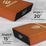 Rolling Knife Sharpener Kit - Beech Wood Magnetic Rolling Sharpener for Knives with 15 & 20 Degree Angles - Elegant Gift for Chefs & Cooks - Knife Sharpening Kit for Kitchen & Pocket Knives